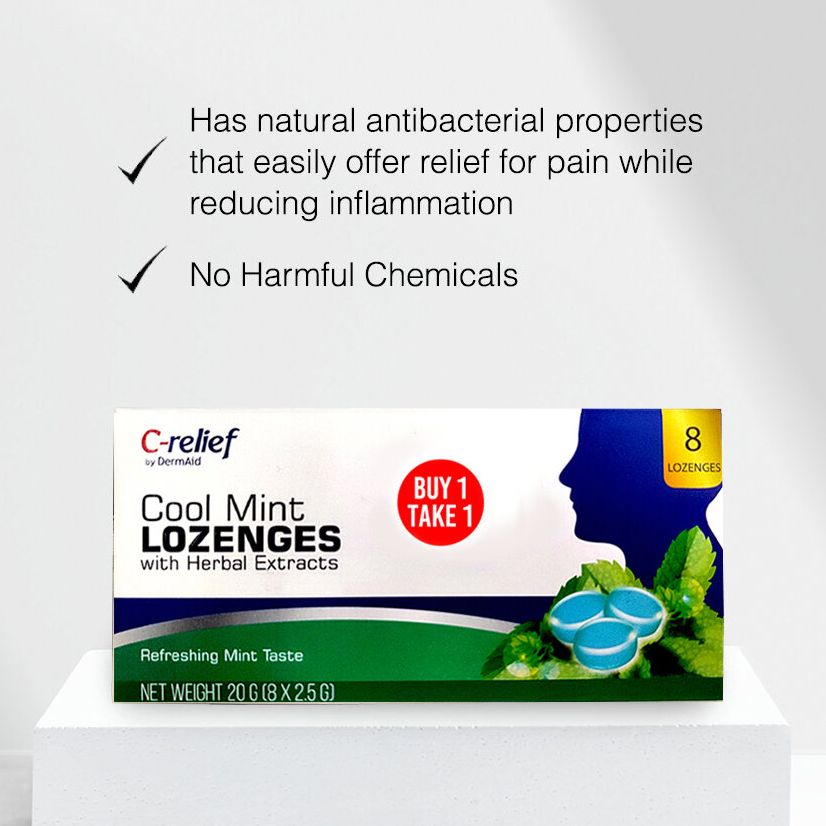 C- Relief By Dermaid Lozenges 8's Buy 1 Take 1