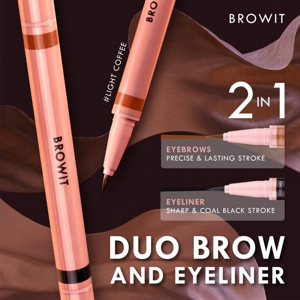 Browit Duo Brow and Eyeliner 0.35ml+0.2ml- 02 Just Coffee