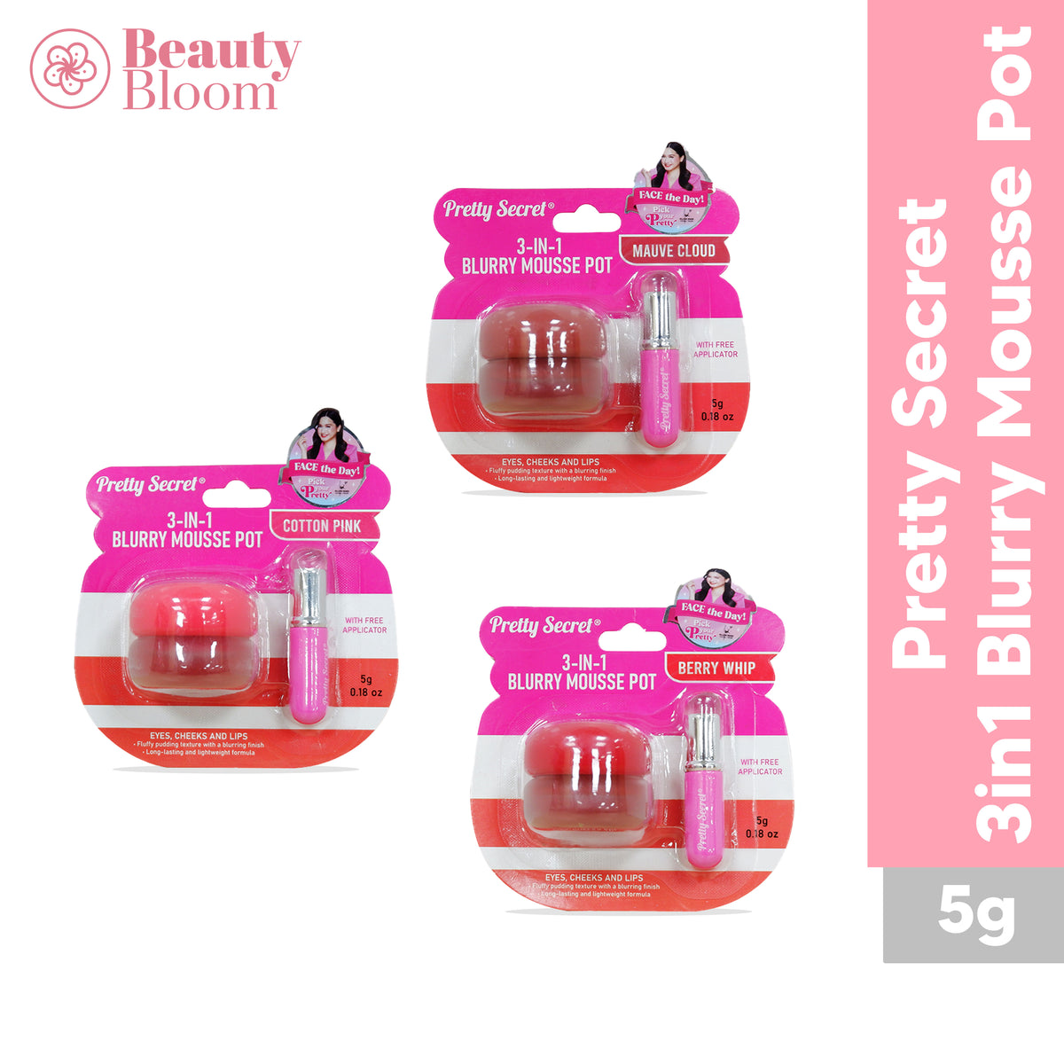 Pretty Secret 3in1 Blurry Mousse Pot 5g