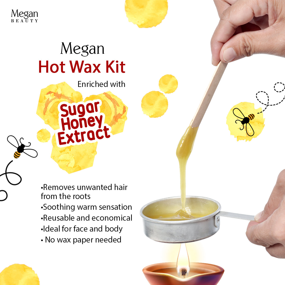 Megan Sugar Honey Hot Wax Kit