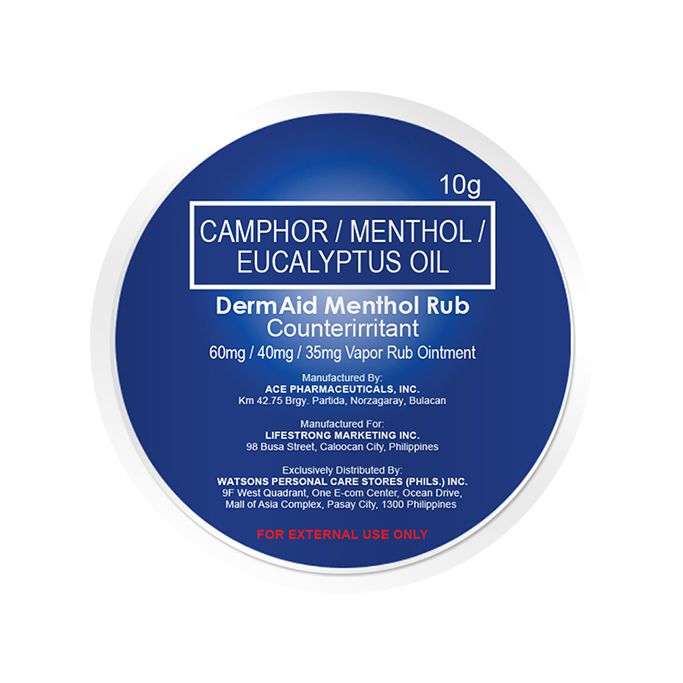 Dermaid Menthol Rub 10g