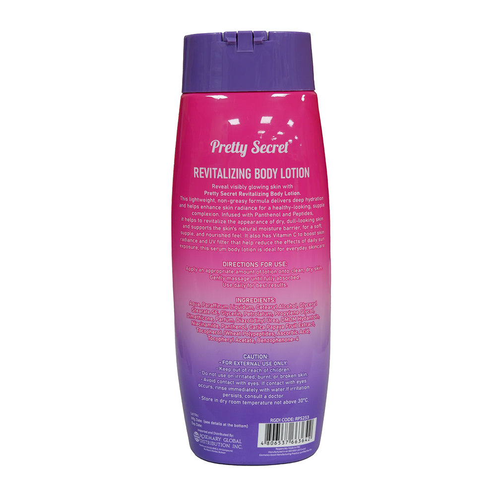 Pretty Secret Revitalizing Body Lotion and Firming Body Lotion 500ml