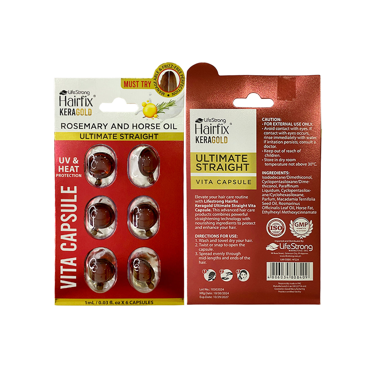 Hairfix Keragold Vita Capsule 1ml x 6s