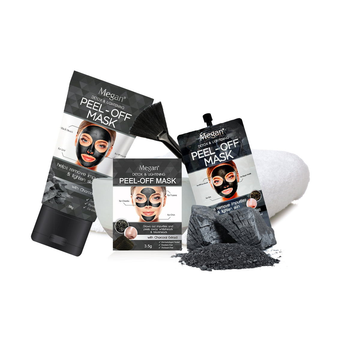 Megan Peel Off Mask - Charcoal & Niacinamide