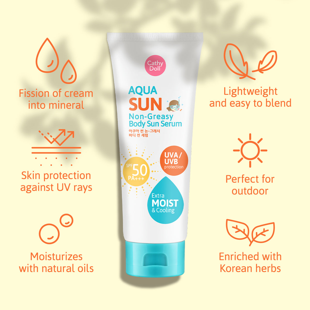 Cathy Doll Aqua Non Greasy Body Sun Serum SPF50 PA+++