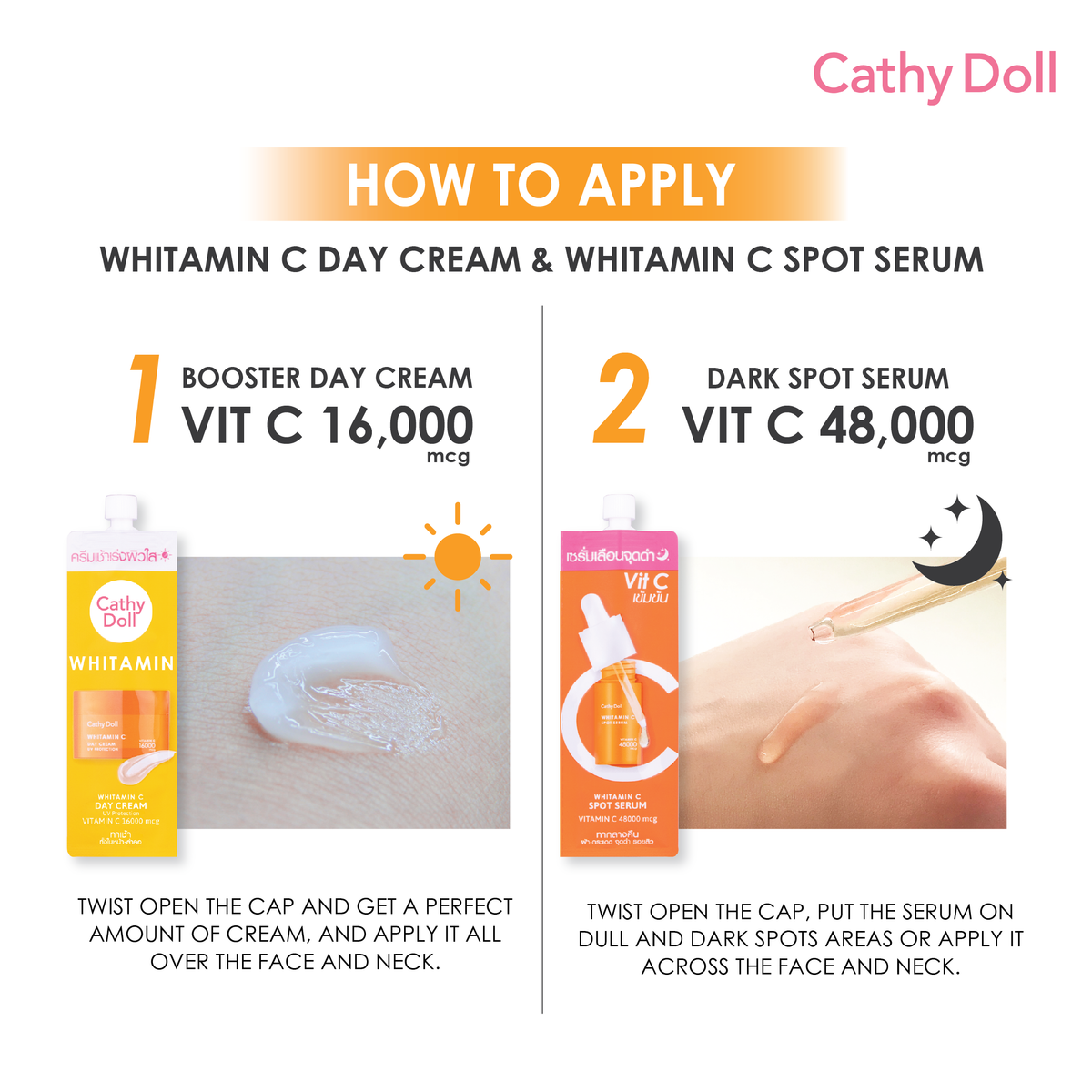 Cathy Doll Whitamin C Day Cream and Spot Serum 6ml+6ml