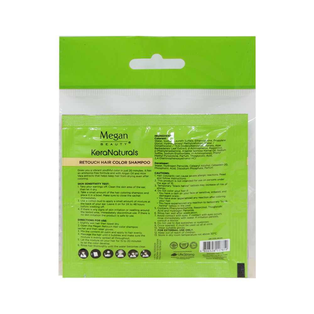 Megan Keranaturals Retouch Hair Color Shampoo 15ml