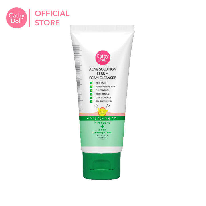 Cathy Doll Aura Whitening Serum Foam Cleanser and Acne Solution Serum Foam Cleanser 100ml