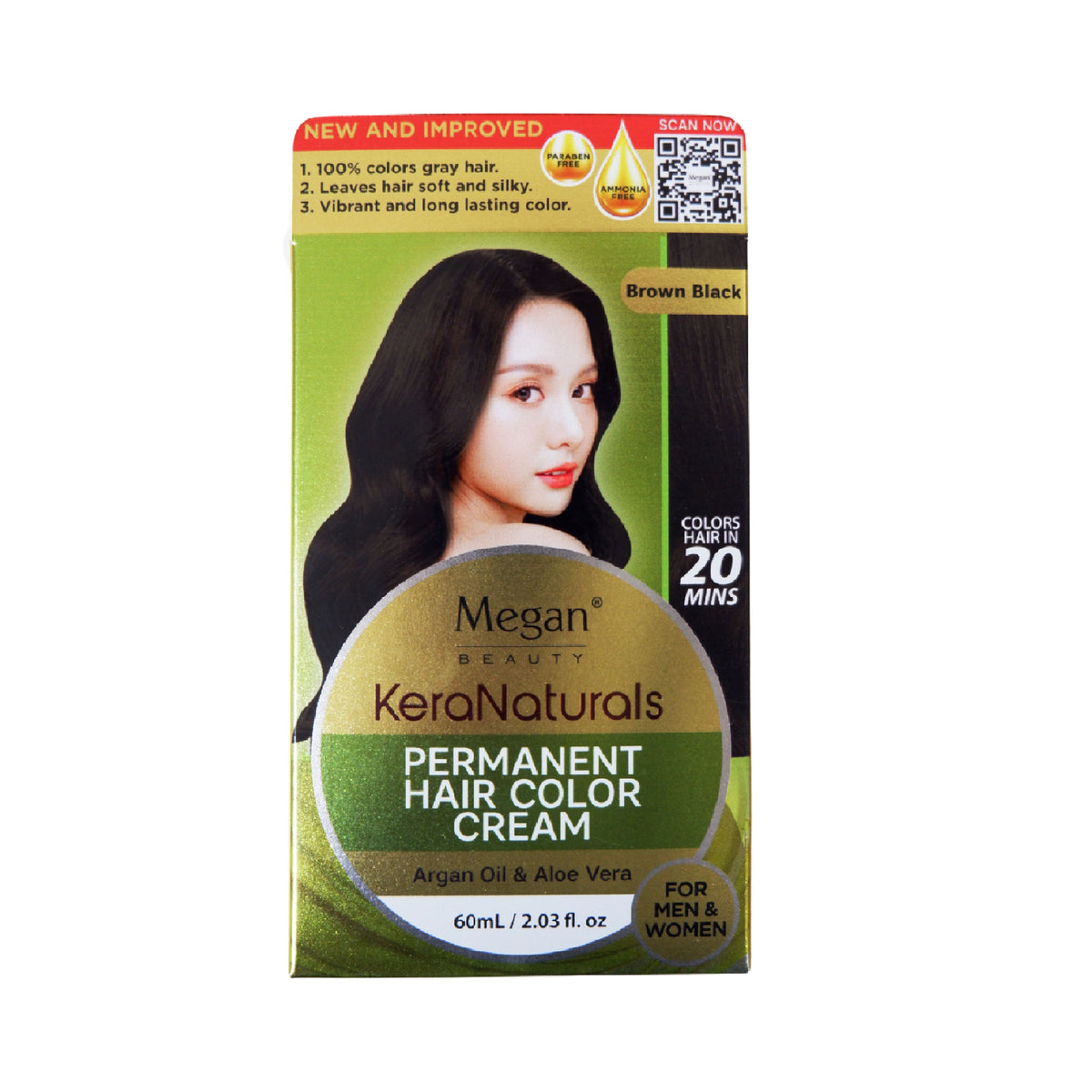Megan Keranaturals Permanent Hair Color Cream 60ml