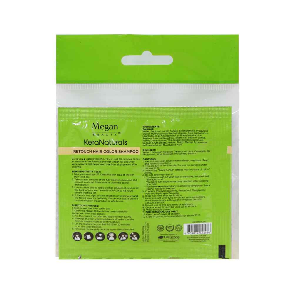Megan Keranaturals Retouch Hair Color Shampoo 15ml