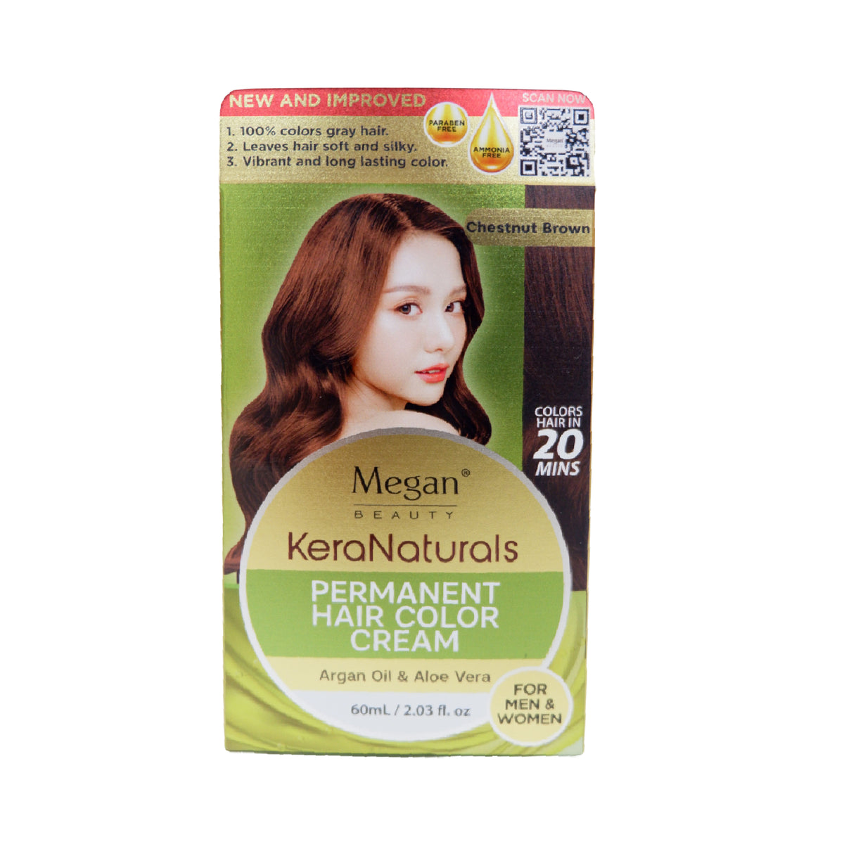 Megan Keranaturals Permanent Hair Color Cream 60ml