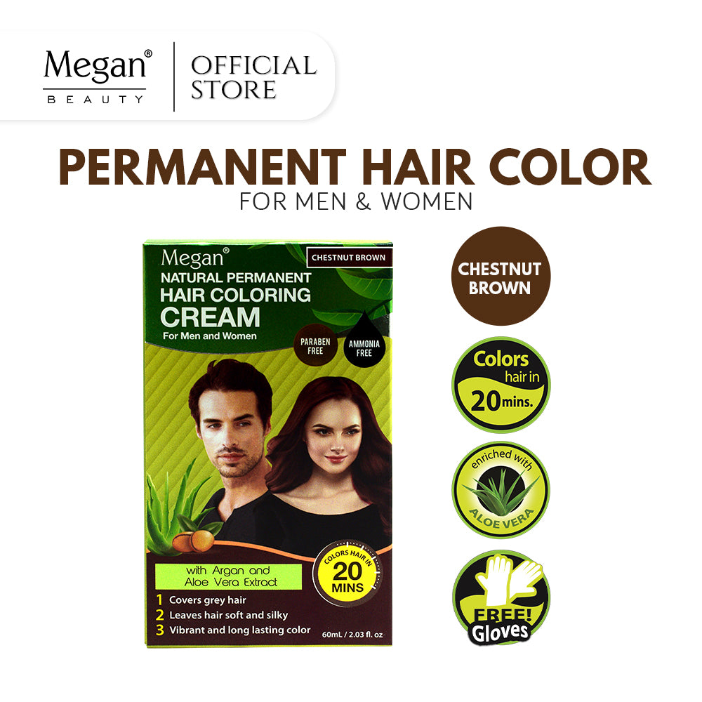 Megan Naturals Permanent Hair Color Cream 60ml
