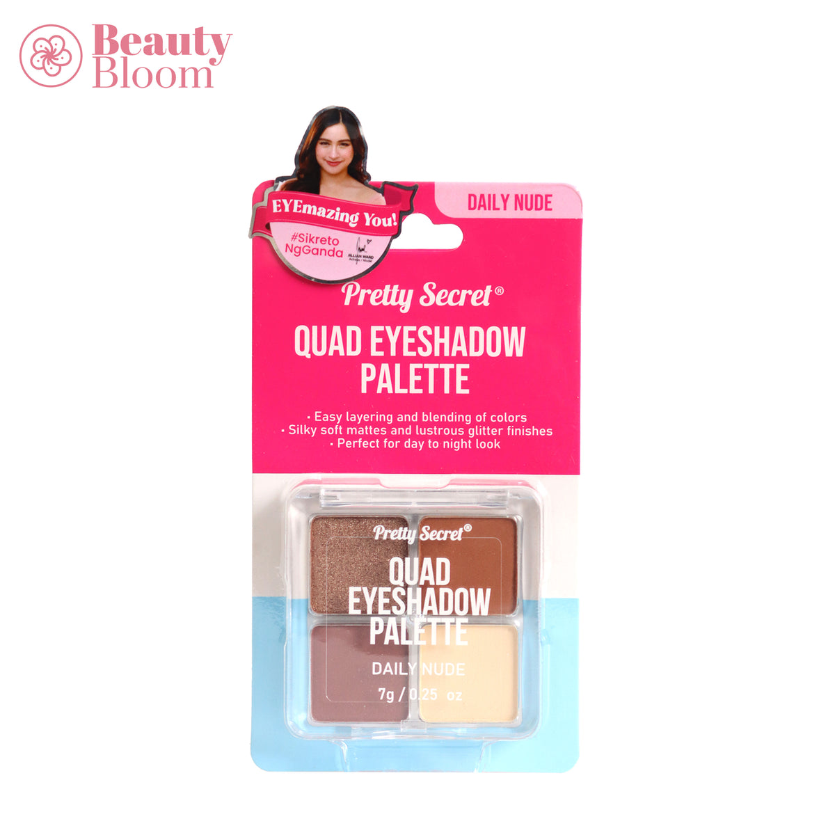 Pretty Secret Quad Eyeshadow Pallete - 7g