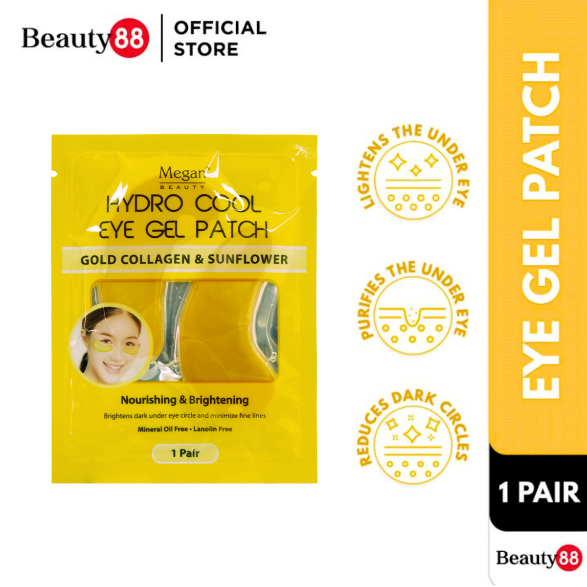 Megan Hydro Cool Eye Gel Patch 1 Pair