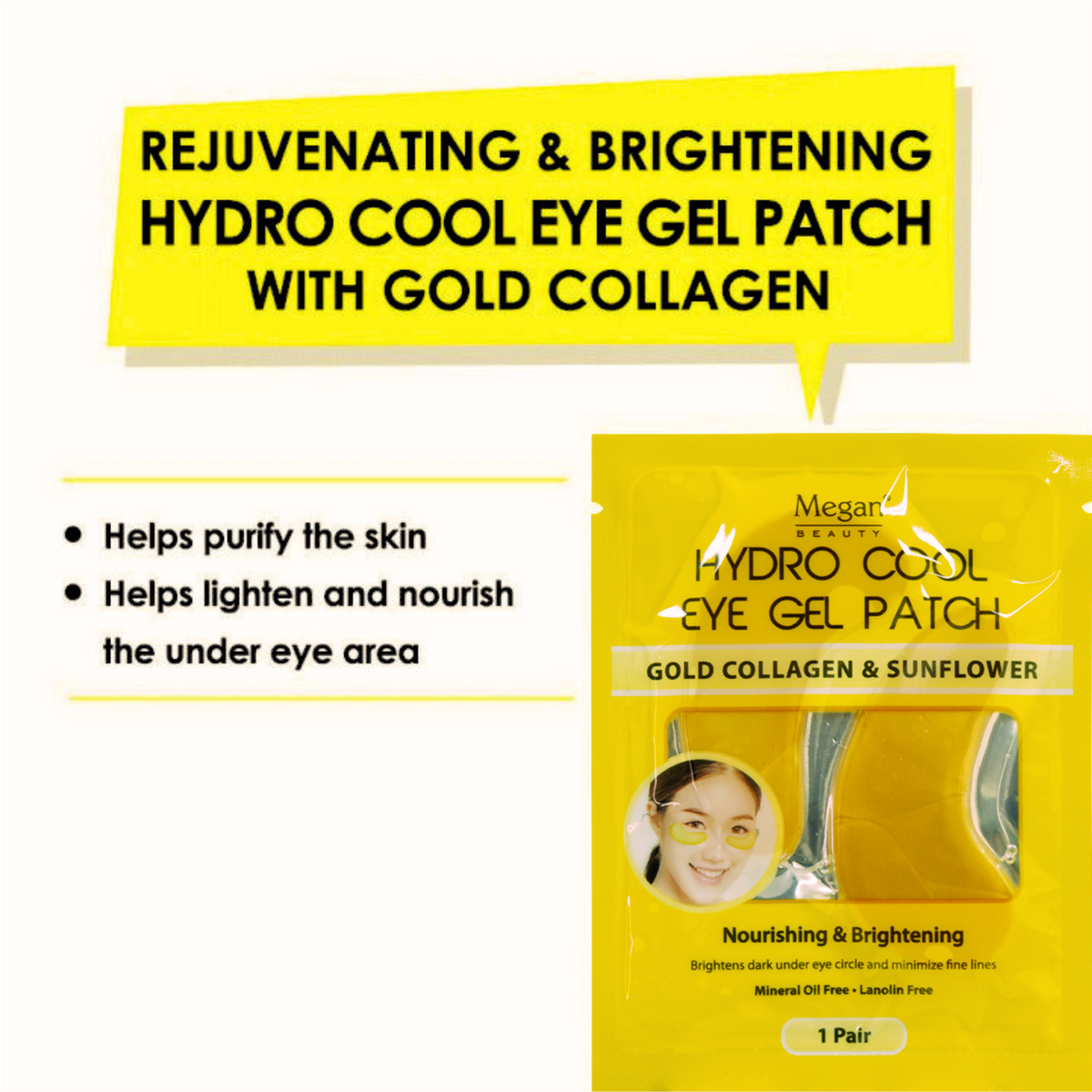 Megan Hydro Cool Eye Gel Patch 1 Pair