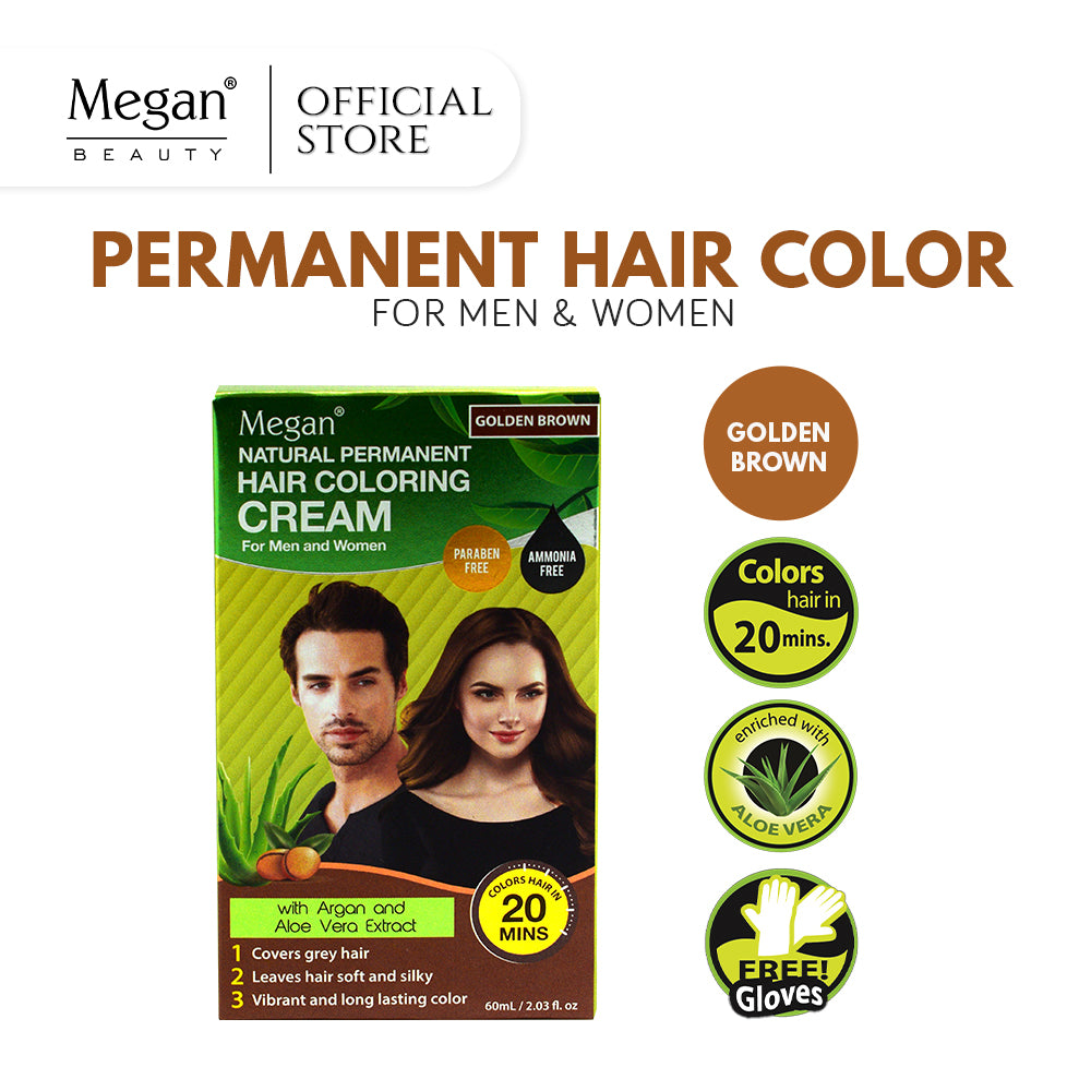 Megan Naturals Permanent Hair Color Cream 60ml