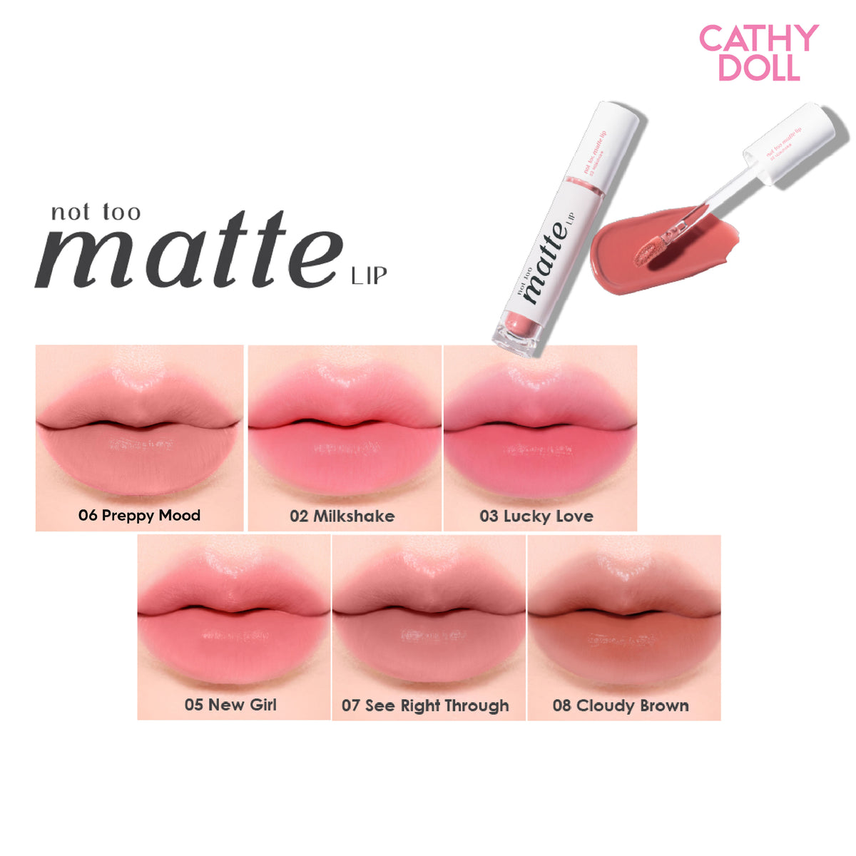 Cathy Doll Ups Not Too Matte Lip 2.9g