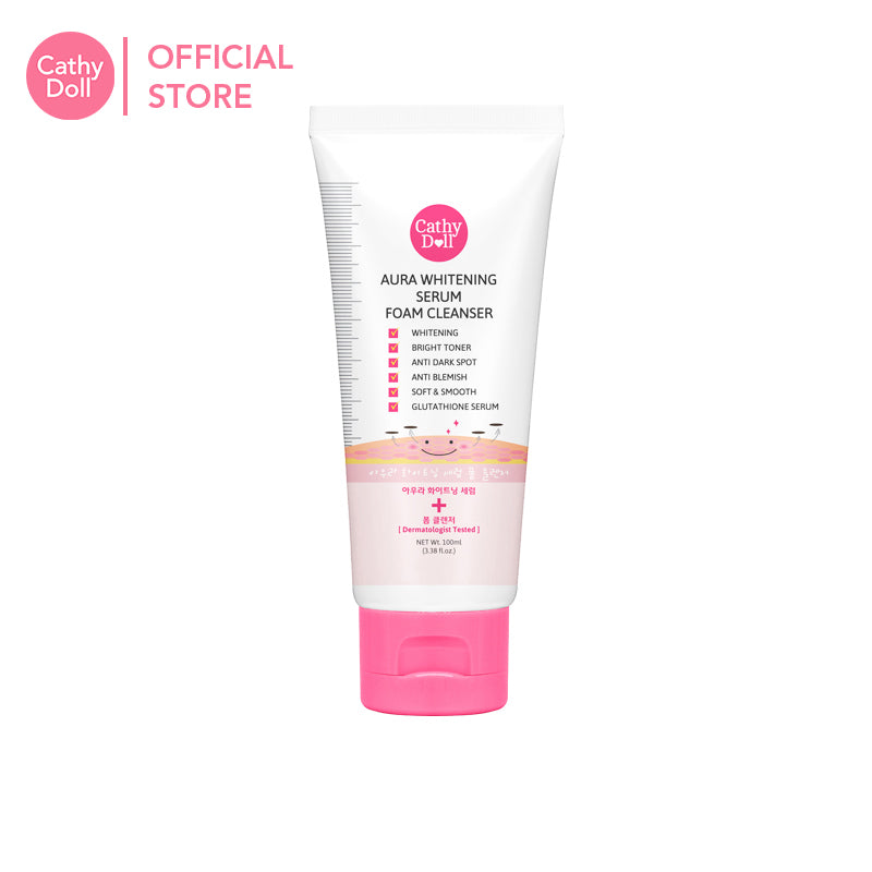 Cathy Doll Aura Whitening Serum Foam Cleanser and Acne Solution Serum Foam Cleanser 100ml