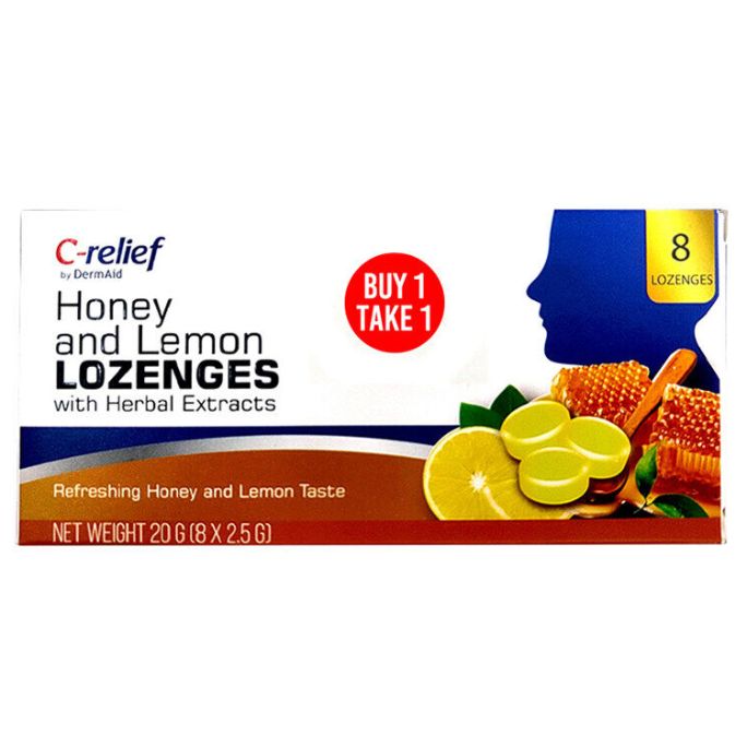 C- Relief By Dermaid Lozenges 8's Buy 1 Take 1